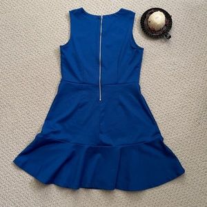 GAP peplum dress blue polyester & rayon